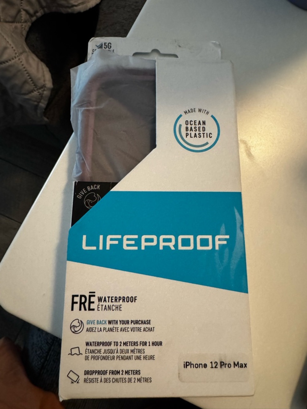 LifeProof Protective Phone Case Packaging in White and Teal